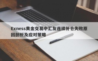 Exness黄金交易中汇友连续补仓失败原因剖析及应对策略