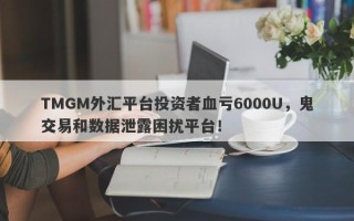 TMGM外汇平台投资者血亏6000U，鬼交易和数据泄露困扰平台！