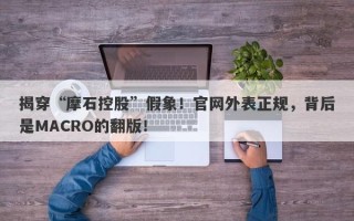 揭穿“摩石控股”假象！官网外表正规，背后是MACRO的翻版！