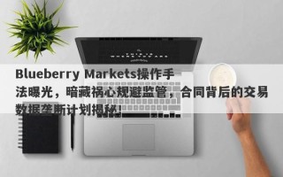 Blueberry Markets操作手法曝光，暗藏祸心规避监管，合同背后的交易数据垄断计划揭秘！