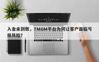 入金未到账，TMGM平台为何让客户面临亏损风险？