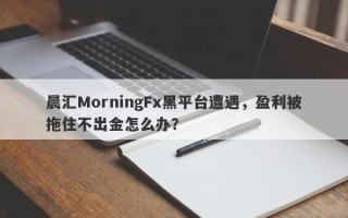 晨汇MorningFx黑平台遭遇，盈利被拖住不出金怎么办？