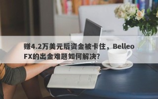 赚4.2万美元后资金被卡住，BelleoFX的出金难题如何解决？