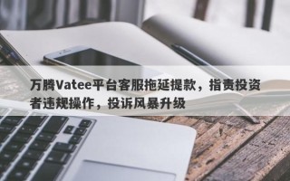 万腾Vatee平台客服拖延提款，指责投资者违规操作，投诉风暴升级