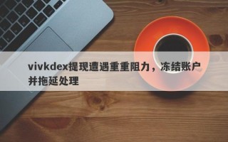 vivkdex提现遭遇重重阻力，冻结账户并拖延处理