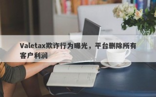 Valetax欺诈行为曝光，平台删除所有客户利润