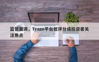 监管漏洞，Traze平台低评分成投资者关注焦点