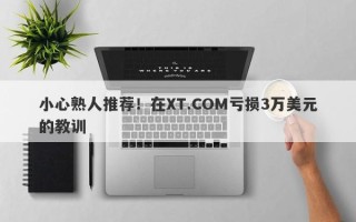 小心熟人推荐！在XT.COM亏损3万美元的教训