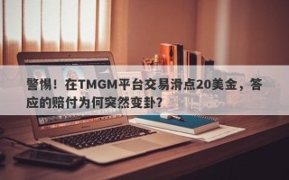 警惕！在TMGM平台交易滑点20美金，答应的赔付为何突然变卦？