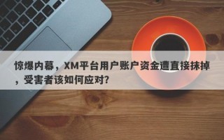 惊爆内幕，XM平台用户账户资金遭直接抹掉，受害者该如何应对？