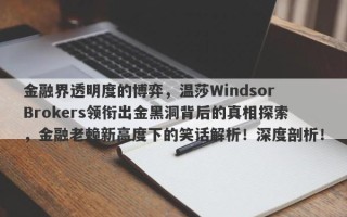 金融界透明度的博弈，温莎Windsor Brokers领衔出金黑洞背后的真相探索，金融老赖新高度下的笑话解析！深度剖析！