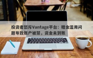 投资者怒斥Vantage平台：赠金滥用问题导致账户被禁，资金未到账