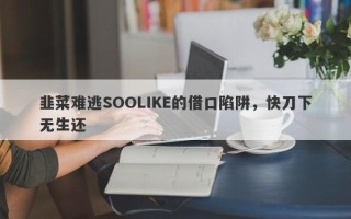 韭菜难逃SOOLIKE的借口陷阱，快刀下无生还