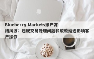 Blueberry Markets账户冻结风波：违规交易处理问题和放款延迟影响客户操作