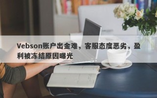 Vebson账户出金难，客服态度恶劣，盈利被冻结原因曝光