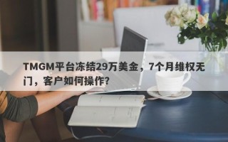 TMGM平台冻结29万美金，7个月维权无门，客户如何操作？