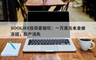 SOOLIKE投资者被坑：一万美元本金被冻结，账户消失