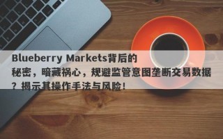 Blueberry Markets背后的秘密，暗藏祸心，规避监管意图垄断交易数据？揭示其操作手法与风险！