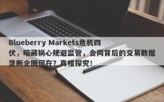 Blueberry Markets危机四伏，暗藏祸心规避监管，合同背后的交易数据垄断企图何在？真相探究！