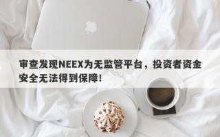 审查发现NEEX为无监管平台，投资者资金安全无法得到保障！