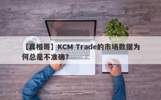 【真相哥】KCM Trade的市场数据为何总是不准确？