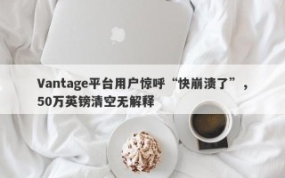 Vantage平台用户惊呼“快崩溃了”，50万英镑清空无解释