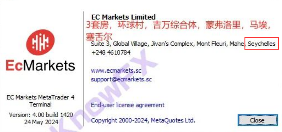 ECMarkets安盈拖欠出金，盈利關閉投資人賬戶，離岸監管甩鍋“仿冒者”？-第9张图片-要懂汇