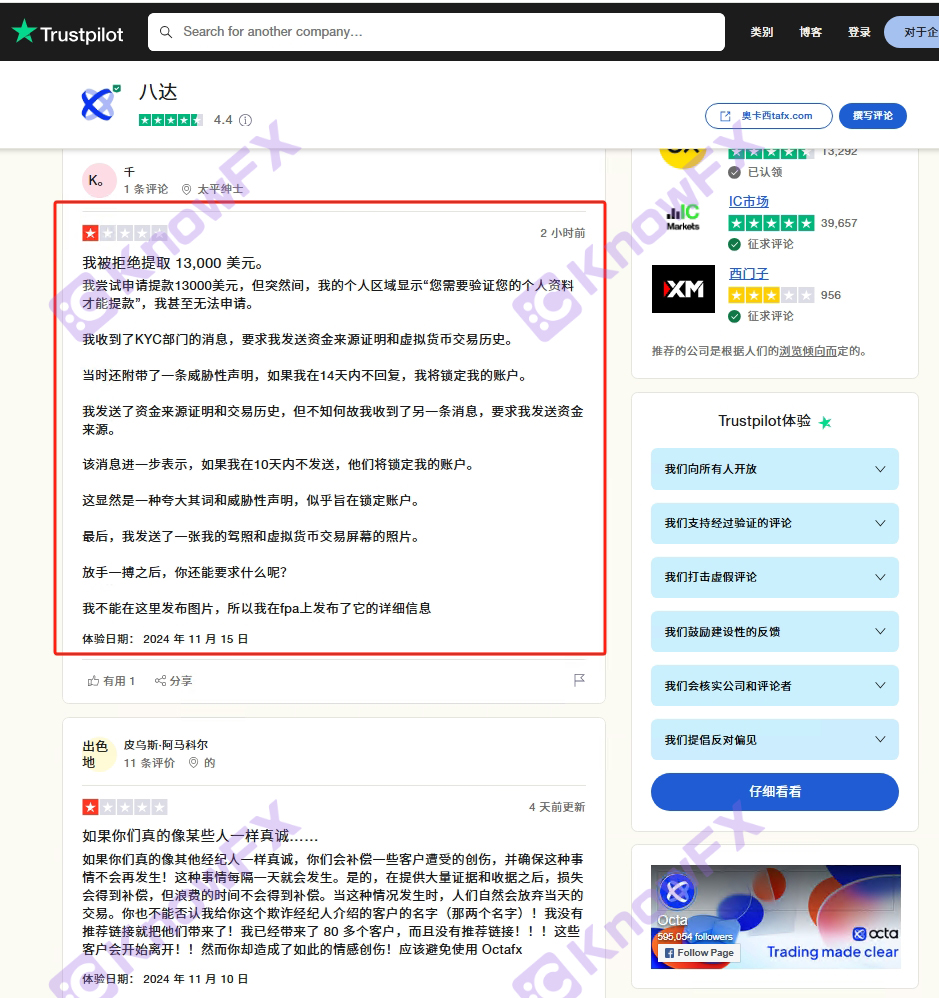 Octa has a golden dream, and the withdrawal of the cash withdrawal campaign every year, when can investors escape the "money" pit?-第7张图片-要懂汇