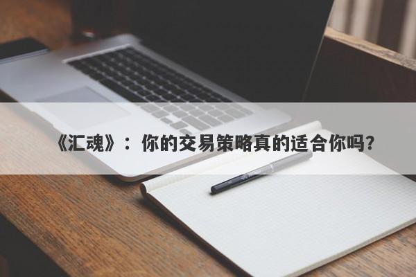 《汇魂》：你的交易策略真的适合你吗？-第1张图片-要懂汇